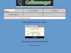 Call Management website